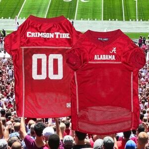 Pets First Alabama Crimson Tide Dog Jersey Large NCAA SEC Football Mesh Shirt